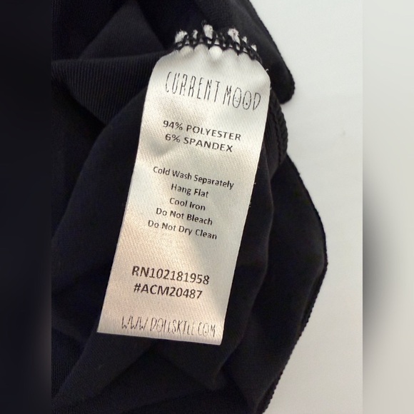 DOLLS KILL CURRENT MOOD MESH LIGHTNING LONG SLEEVE DRESS SIZE SMALL - Picture 7 of 9